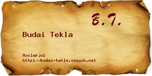 Budai Tekla névjegykártya