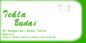 tekla budai business card